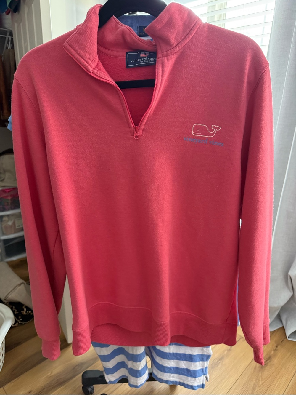 Vineyard Vines Women’s Coral 1/4 Zip-Up Pullover Shep Shirt